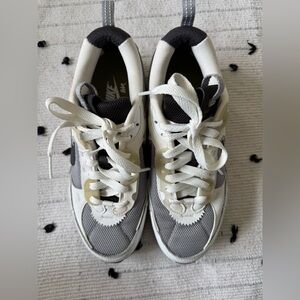 Nike Air Max Cream and Black Athletic Shoes